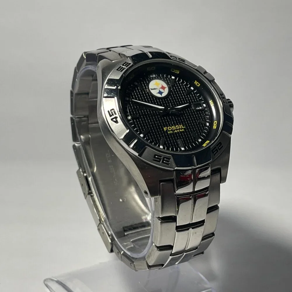 Pittsburgh Steelers NFL Stainless-Steel Watch by Fossil NEW (RARE) - Picture 6 of 9